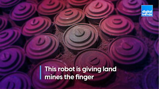 This robot is giving land mines the finger!