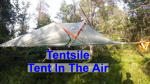 Sam Demonstrating His Tentsile Tent In The Air While Visiting The Homestead