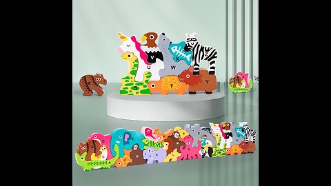 Animal Wooden Jigsaw Puzzle Montessori Kids Cartoon 3D Puzzles