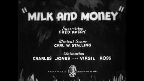 1936, 10-3, Looney Tunes, Milk and Money