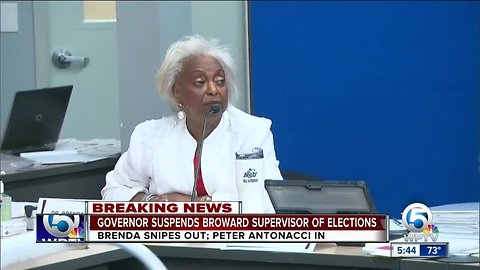 Governor Rick Scott suspends Broward Elections Supervisor Brenda Snipes from office