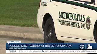 Security guard shot while watching over election ballot box in NE Baltimore