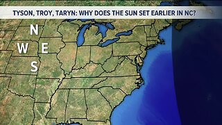 Kevin's Classroom: Why does the sun set earlier in North Carolina?