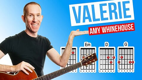 Valerie ★ Amy Whinehouse ★ Acoustic Guitar Lesson [with PDF]
