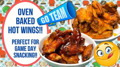 OVEN BAKED HOT WINGS!! PERFECT FOR GAME DAY!!