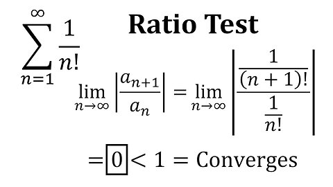 True-False Quiz Question 8: Applying the Ratio Test to Show Convergence