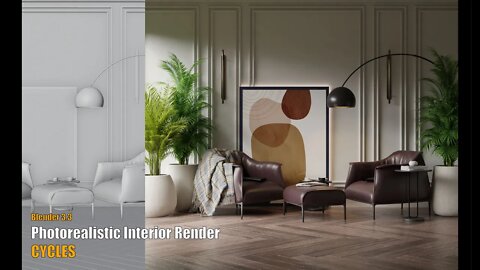 How to Create a Photorealistic Interior ArchVIZ Render in Blender 3.3 || CYCLES.