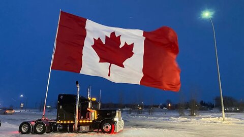 Canadian US border shut down #FreedomConvoy2022