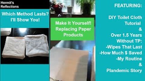 DIY Reusable Bathroom Wipes (Toilet Cloth) - Sewing Tutorial, Laundry Tips, Plandemic Story.
