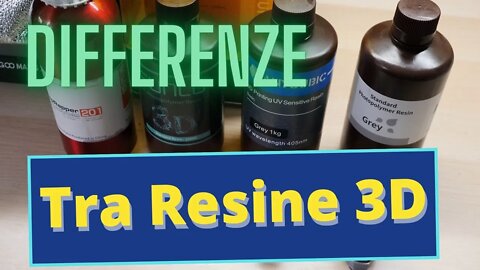 Differenza tra resine e le MIE impostazioni per stampante 3D