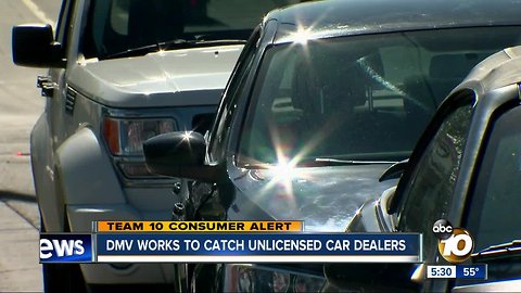 DMV works to catch unlicensed car dealers