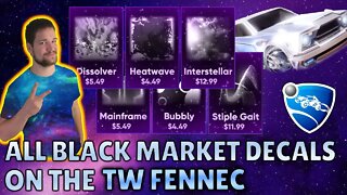 Ranking All the Black Market Decals in Rocket League on a TW Fennec (+Giveaway)