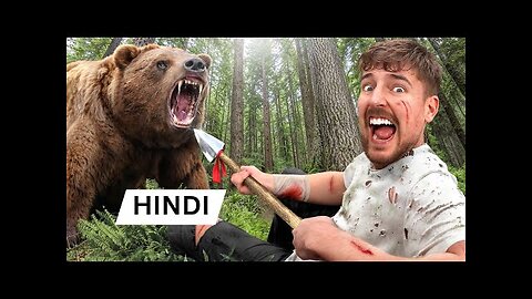 $10,000 Every Day You Survive In The Wilderness ! New MrBeast Hindi