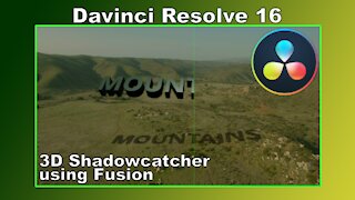 Davinci Resolve Tutorial - 3d Shadow catcher in Fusion
