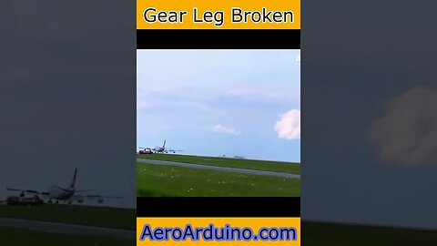 Emergency Boeing B747 Gear Leg Broken #Aviation #Flying #AeroArduino