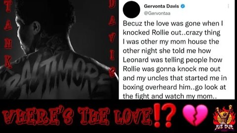 WHERE'S THE LOVE💔❓LEONARD ELLERBE ROOTING AGAINST TANK DAVIS BUT WHY 🤔 #TWT