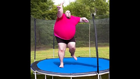 Funny fat people trampoline fails 2023