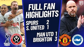 Man Utd DESTROYED! Man United 1-3 Brighton Highlights! Tottenham 2-1 Sheffield United!