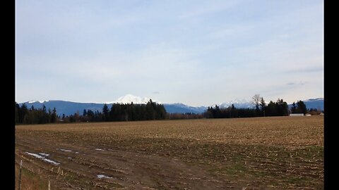 View of Mount Baker and Twin Sisters from RC Flying Field in Lynden, WA