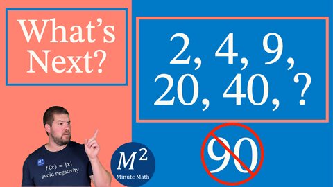 Can you Solve this Logic Puzzle: 2, 4, 9, 20, 40, ? | Minute Math