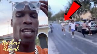 Chad Ochocinco's Fiancee Sharelle Rosado Tries To Race His Son! 😂