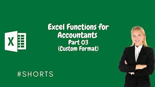 Excel Functions for Accountants Part 03 (Custom Format)