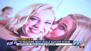 '13 Reasons Why' pulls suicide scene, teens mother says it's too late