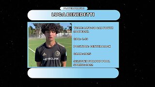 Luca Benedetti (LAFC So Cal Youth 2007 ECNL, 4.43 GPA, Class of 2025) Highlight Video