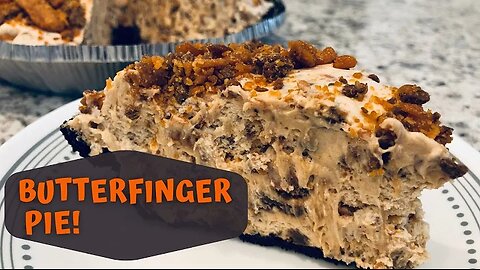 BUTTERFINGER PIE - NO BAKE DESSERT - SIMPLE AND DELICIOUS! cc by Foodamentary: Adventures in Food 🍰🍰