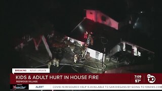 Kids, adult injured in house fire