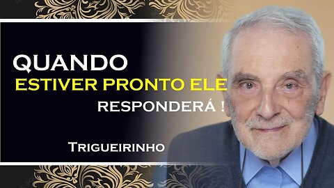 QUANDO ESTIVER PRONTO ELE IRÁ TE RESPONDER, TRIGUEIRINHO