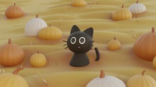 Cat Lost in Pumpkin Patch #shorts #cats #halloween