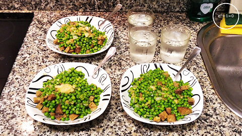 green peas with seitan · dialectical veganism of summer +9ME 010
