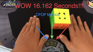 11 Year-Old Solving Rubik’s Cube 3x3 In 16 Seconds (CFOP Method)