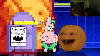 SpongeBob SquarePants Characters (SpongeBob And Squidward) VS Annoying Orange In An Epic Battle