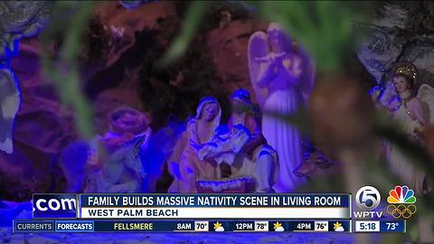 West Palm Beach family builds massive nativity scene inside home