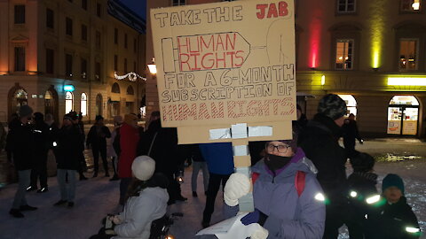 After the demonstration for freedom & against vaccine passports in Linköping 2022-01-08
