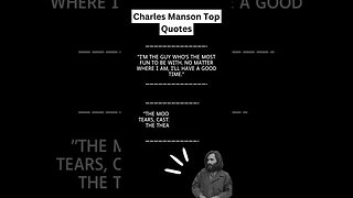 Charles Manson Quotes! #quotes #crime #truecrime #criminal #charlesmanson #shorts #horrorshorts