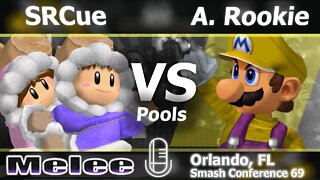 SRCue (Ice Climbers) vs. SFS|A Rookie (Mario) - Melee Pools - SC:69