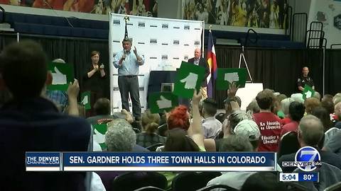 Sen. Cory Gardner holds raucous town halls in Colorado