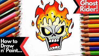 How to draw and paint the Ghost Rider