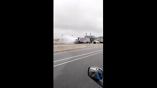 Truck Fire On Highway 401