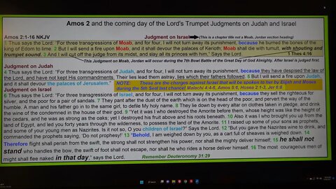 Amos 2 and the coming day of the Lord Trumpet Judgments on Judah and Israel