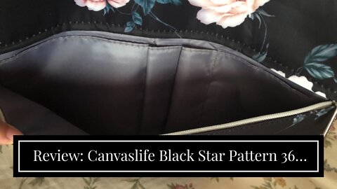 Review: Canvaslife Black Star Pattern 360 Degree Protective 13 inch Canvas Laptop Sleeve with P...