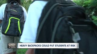 beware of the backpack blues, experts warn heavy backpacks could lead to injuries