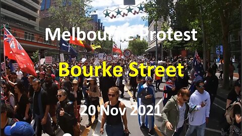 20 Nov 2021 - Melbourne Protest 02: March from Parliament House