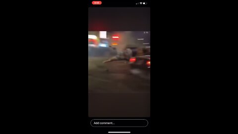 Lady Gets Hit By Car Doing Donuts