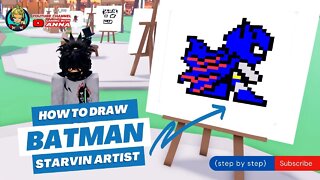 How to draw Batman in Starving Artists Roblox (Step by Step)