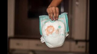 Dad gets nauseous changing daughter's diaper
