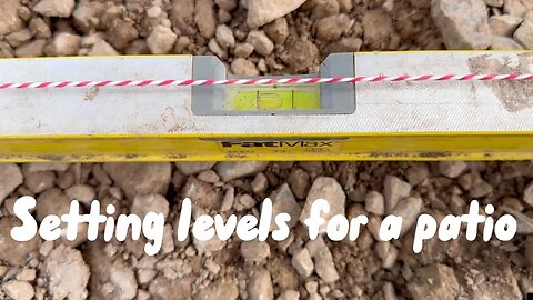 Setting out levels for your patio #levels #gardendesign #diy #landscapers #creative